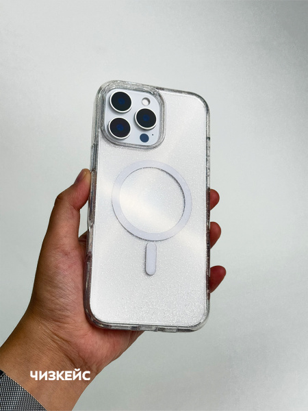 Чехол Звездопад iPhone 16 MagSafe белый