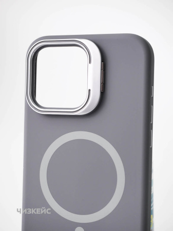 Чехол Сафари Magsafe iPhone 15 Pro Max серый