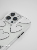 Чехол Чизкейс iPhone 14 Pro Сердце2 белый