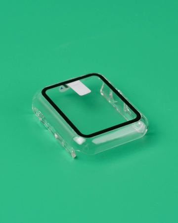 Защитное стекло ANANK 3D Apple watch 41 мм + кейс прозрачный 