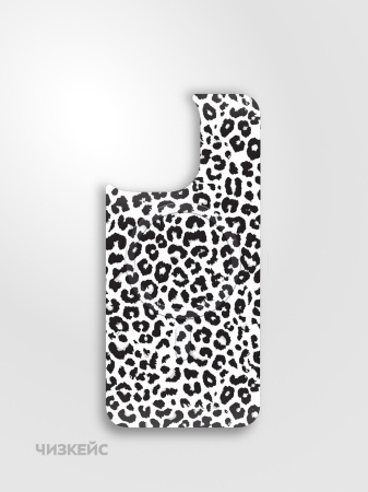 Магнитная панель Чизкейс iPhone 17 Pro Леопард снежный