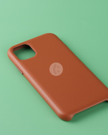 Чехол Eco-Leather iPhone 15 коричневый