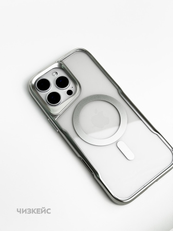 Чехол Эверест MagSafe iPhone 16 Pro Max серебро