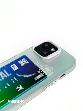 Чехол Чизкейс iPhone 13/iPhone 14 Рейс Байкал белый