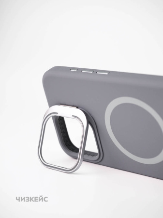 Чехол Сафари Magsafe iPhone 15 Pro Max серый