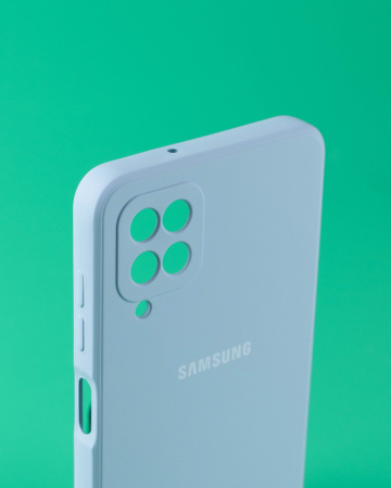 Чехол- накладка Silicone Cover Samsung S22 голубой