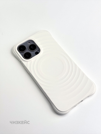 Чехол Волна MagSafe iPhone 15 Pro белый