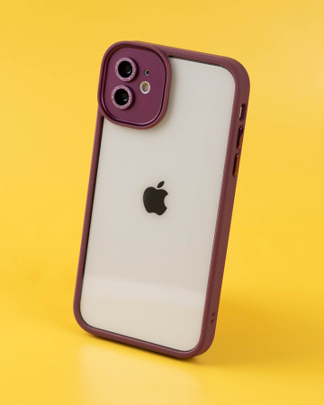 Чехол- накладка Sharm iPhone 12 Pro бордо