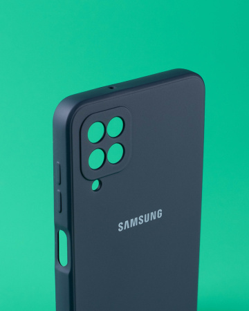 Чехол- накладка Silicone Cover Samsung A03 темно-синий