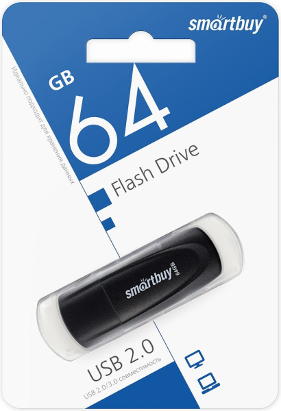 USB-накопитель 64 GB SmartBuy Scout черный