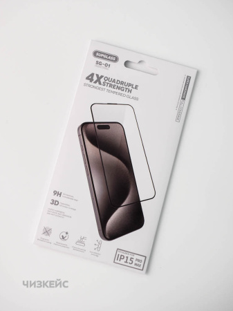 Защитное стекло SG-01 SUPGLASS iPhone 16 Pro Max черный