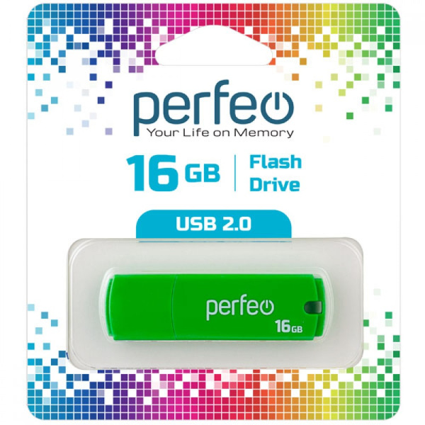 USB-накопитель 16 GB Perfeo C05 зеленый