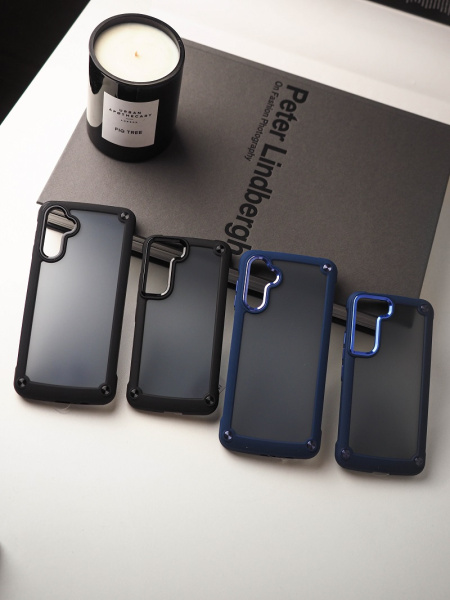Чехол- накладка Лава Samsung S22 темно-синий