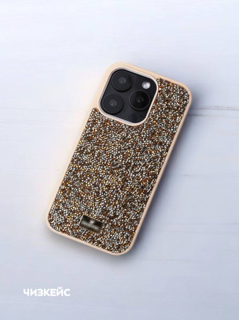 Чехол Swarovski iPhone 16 Pro золото