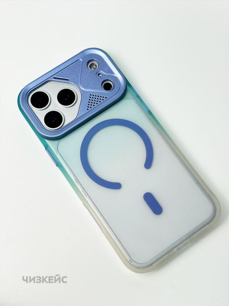 Чехол Марафон iPhone 17 Pro Max/18 Pro Max MagSafe голубой
