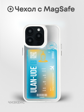 Чехол Чизкейс MagSafe Рейс Улан-Удэ белый