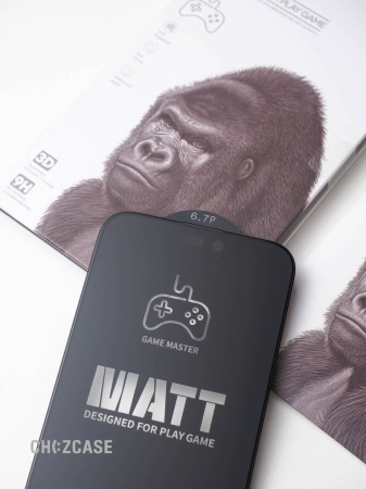 Защитное стекло SUPGLASS Matt iPhone 15 Pro матовое черный