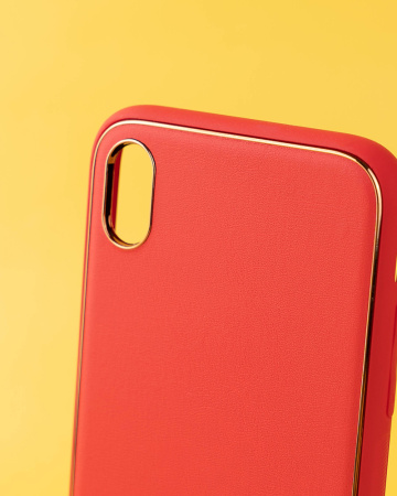 Чехол- накладка Glam iPhone X/XS красный