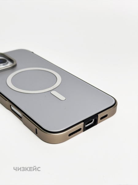 Чехол Хай-тек iPhone 16 Pro Max MagSafe серый