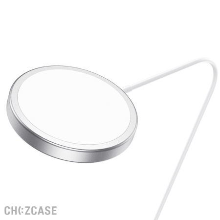 Беспроводное зарядное устройство HOCO CW30 (3A, 15W, MagSafe) серебро