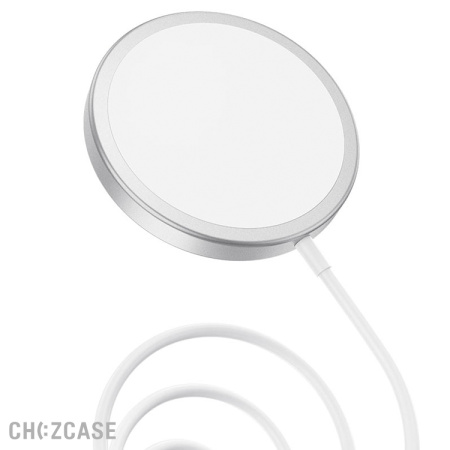 Беспроводное зарядное устройство HOCO CW30 (3A, 15W, MagSafe) серебро