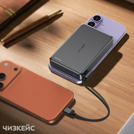 Внешний аккумулятор AceFast M36 10000 mAh (1USB-C, LED, PD 22.5W, Magsafe 15W) черный