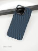 Чехол Luxo Life+ Carbon Magsafe iPhone 15 Pro Max темно-синий