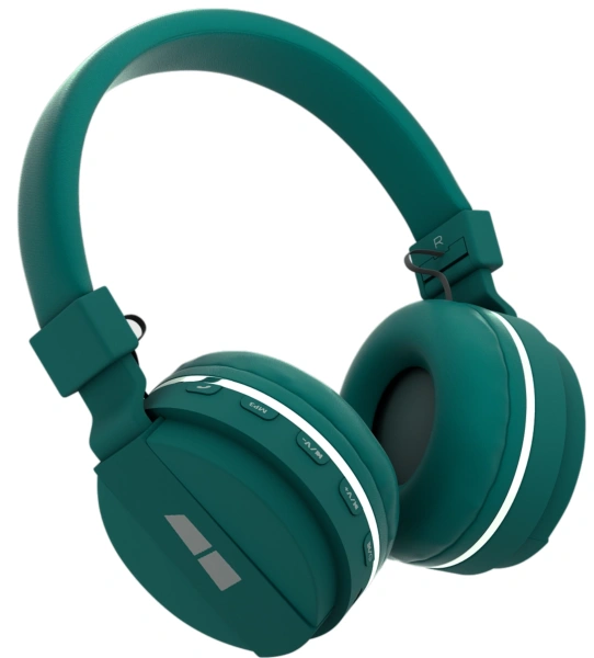 Наушники беспроводные More Choice HW15 (Bluetooth) полноразмерные зеленый