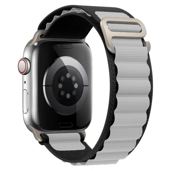 Ремешок Alpine Loop Apple Watch 42/44/45/49 мм M черный/серый