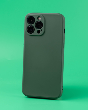 Чехол- накладка MY COLORS iPhone 12 Pro Max силикон темно-зеленый