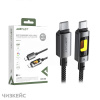 USB-кабель AceFast C21-03 Type-C/Type-C (60W, LED) 1.2 м черный