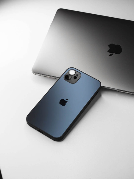 Чехол- накладка Мегаполис iPhone 14 Pro Max синий