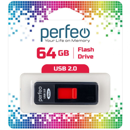 USB-накопитель 64 GB Perfeo S03 черный