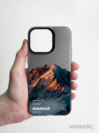 Чехол Чизкейс iPhone 15 Pro Max Зимний Мамай черный