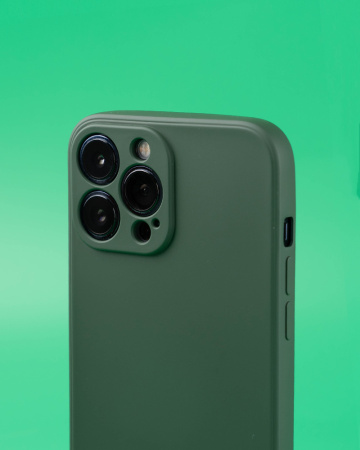 Чехол- накладка MY COLORS iPhone 14 Pro силикон темно-зеленый