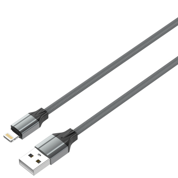 USB-кабель LDNIO LS441 iPhone Lightning (2.4А) 1 м серый