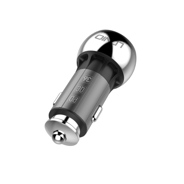 АЗУ-USB LDNIO C1 (2USB, QC3.0, 36W) + кабель Type-C/Lightning черный/серебро