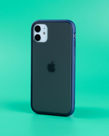 Чехол- накладка MATT iPhone 11 темно-синий