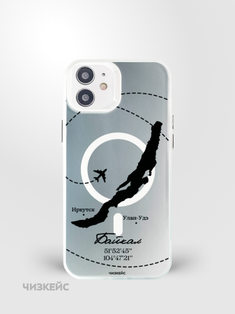 Чехол Чизкейс MagSafe iPhone 11 Байкал самолет белый
