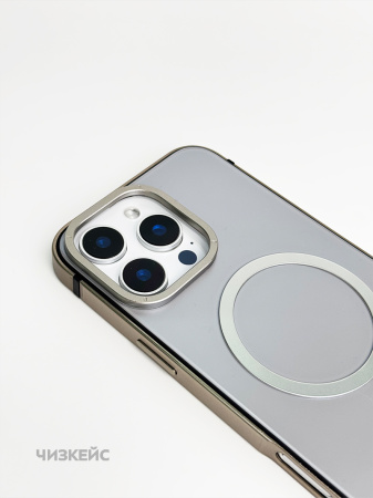 Чехол Хай-тек iPhone 16 Pro Max MagSafe серый