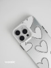 Чехол Чизкейс iPhone 14 Pro Сердце2 белый