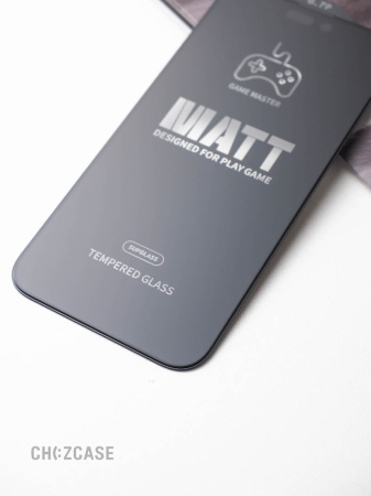 Защитное стекло SUPGLASS Matt iPhone 15 Pro матовое черный