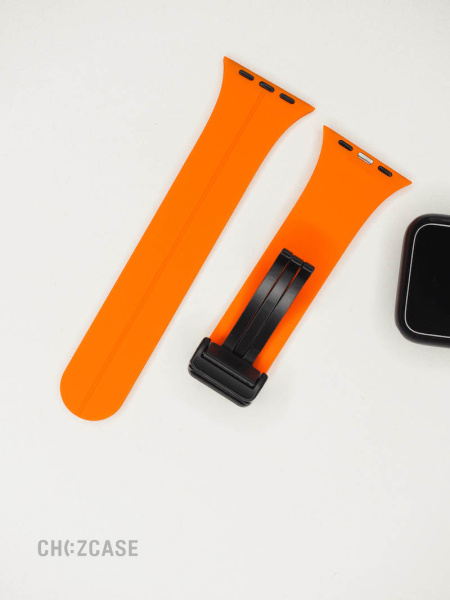 Ремешок Apple Watch 38/40/41 мм Magnet Silicone оранжевый