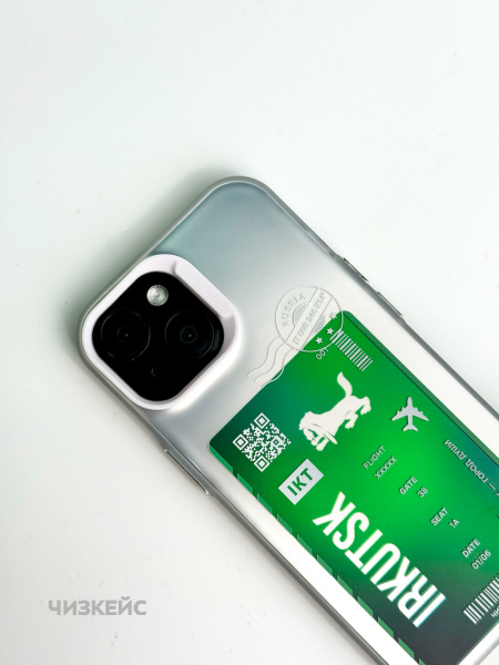 Чехол Чизкейс iPhone 11 Рейс Иркутск белый