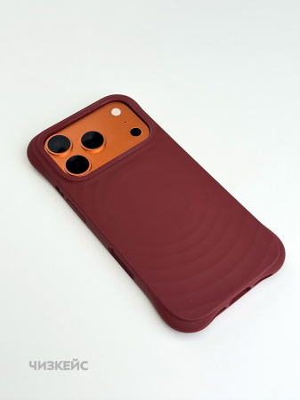 Чехол Волна MagSafe iPhone 17 Pro Max шоколад