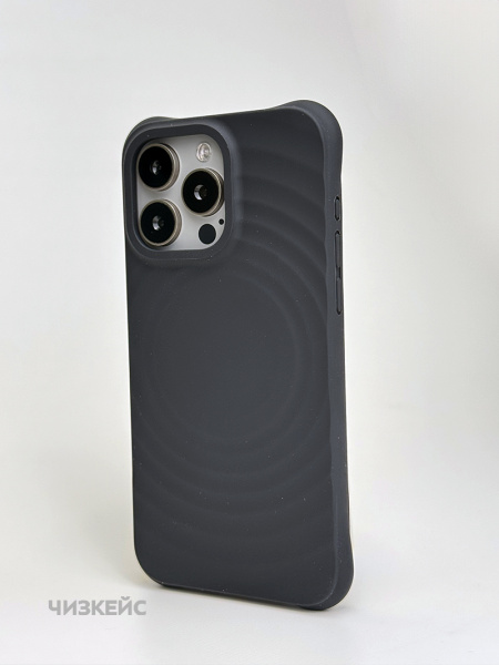 Чехол Волна MagSafe iPhone 15 Pro черный