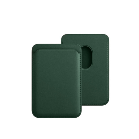 Картхолдер Apple Magsafe Leather Wallet One зеленый