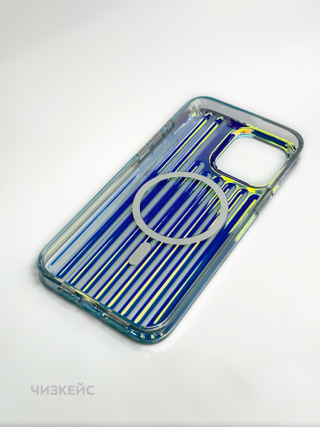 Чехол Мираж Magsafe iPhone 15 Pro Max синий