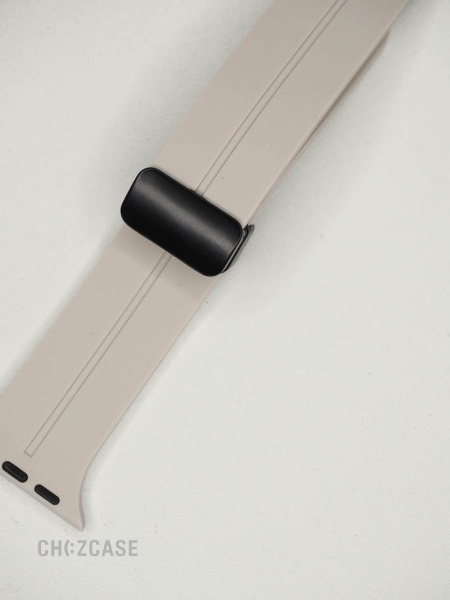 Ремешок Apple Watch 38/40/41 мм Magnet Silicone бежевый