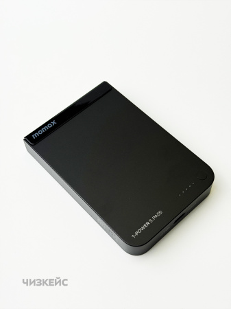 Внешний аккумулятор Momax 1-Power S.Pass Magnetic 5000mAh (Qi2, 30W) черный